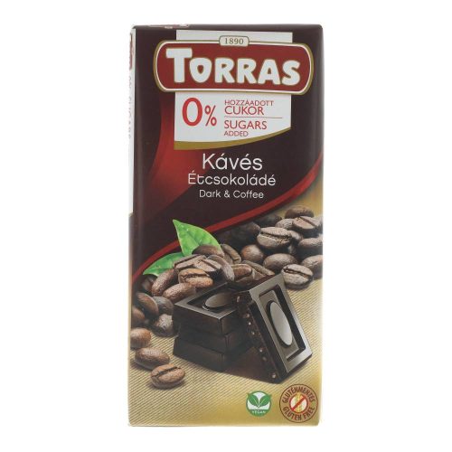 Torras étcsokoládé, kávés, 75 g