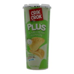   Crik Crok Plus gluténmentes chips, hagymás-tejfölös, 100 g