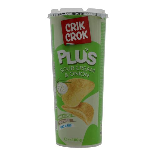 Crik Crok Plus gluténmentes chips, hagymás-tejfölös, 100 g