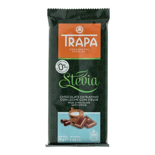 Trapa steviás tejcsokoládé, 75 g