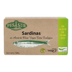 Pesasur szardínia bio extra szűz olívaolajban, 120 g