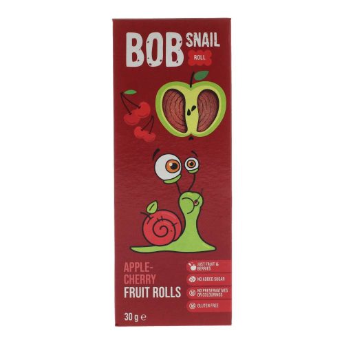 Bob Snail gyümölcstekercs, almás-meggyes, 30 g