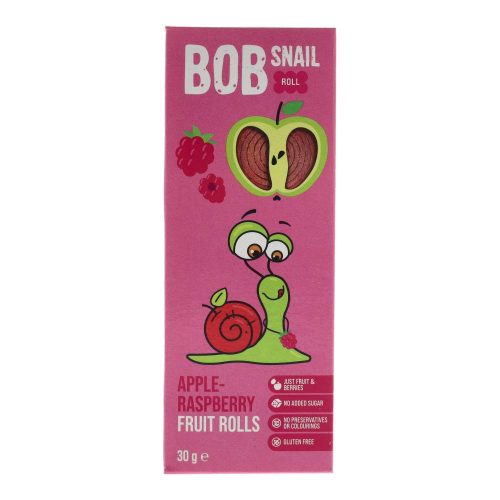Bob Snail gyümölcstekercs, almás-málnás, 30 g