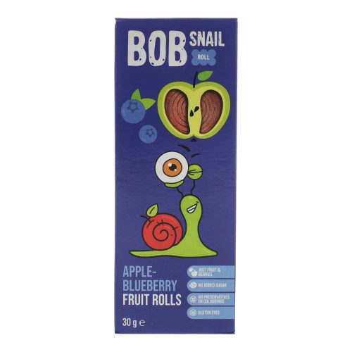 Bob Snail gyümölcstekercs, almás-áfonyás, 30 g