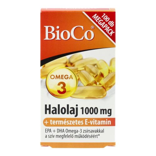 Bioco halolaj kapszula, természetes E-vitaminnal, 100 db