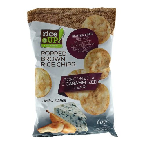 Rice UP barnarizs-csipsz, körtés-gorgonzolás, 60 g