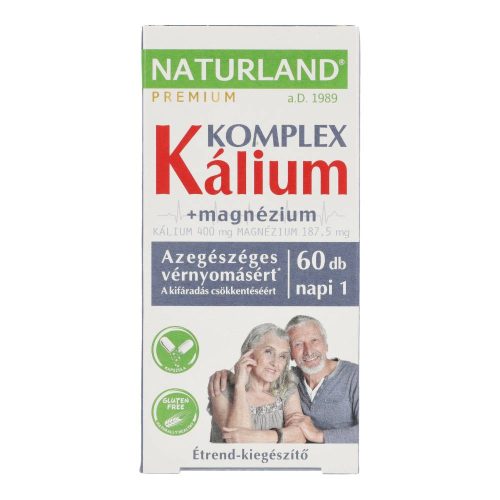Naturland Premium komplex kálium + magnézium, kapszula, 60 db
