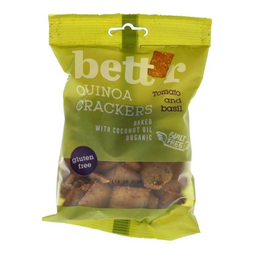 Bett'R bio quinoa kréker, bazsalikomos-paradicsomos, 100 g