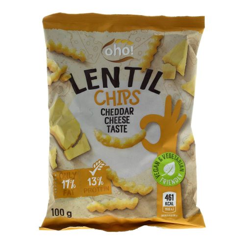 oho! lencsecsipsz, cheddar sajtos, 100 g