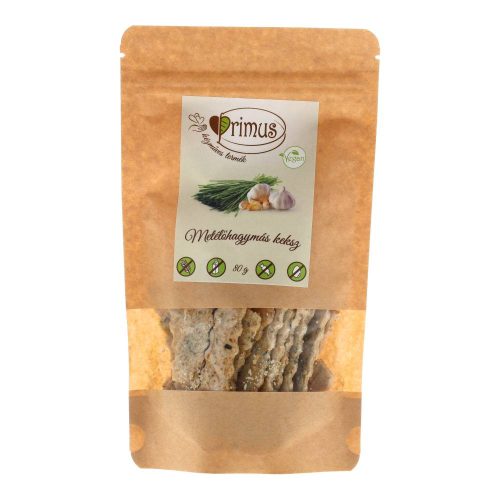 Primus vegán metélőhagymás keksz, 80 g