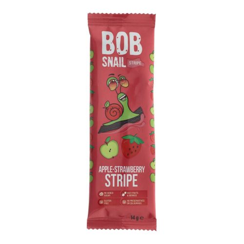 Bob Snail gyümölcsszelet, alma-eper, 14 g