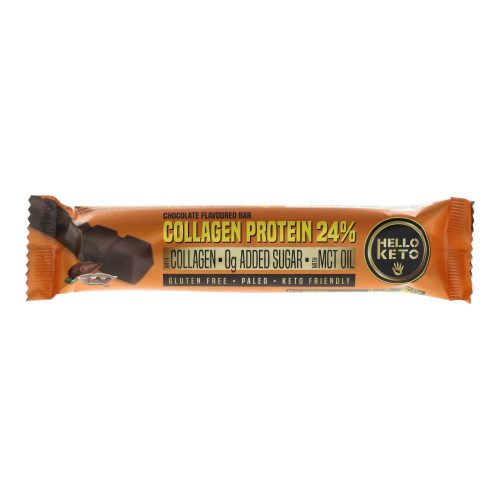 HelloKeto kollagénprotein szelet, csokoládés, 40 g
