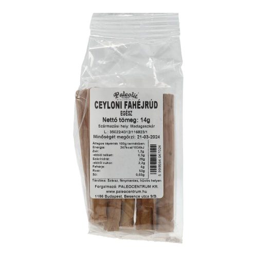 Paleolit ceyloni fahéjrúd, egész fűszer, 14 g