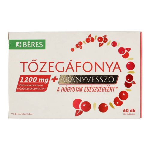 Béres tőzegáfonya + aranyvessző tabletta, 60 db