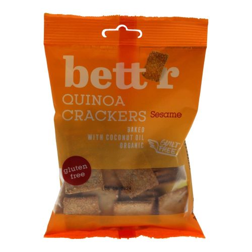 Bett'R bio quinoa kréker, szezámmagos, 100 g