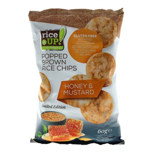 Rice UP barnarizs-csipsz, mézes mustáros, 60 g