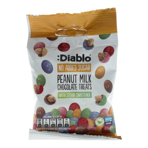 Diablo tejcsokoládés drazsé steviával, mogyorós, 40 g