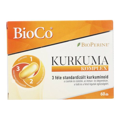 Bioco kurkuma komplex, BioPerine®-nel, 60 db