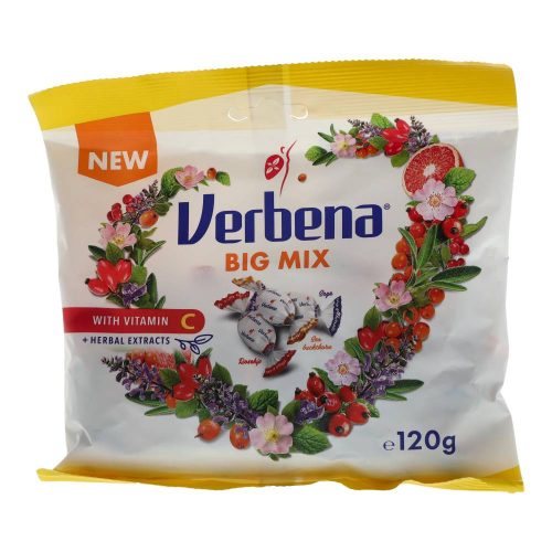 Verbena Big Mix gyógynövényes cukorka, C-vitaminnal, 120 g