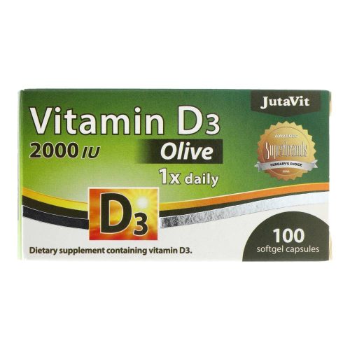Jutavit D3-vitamin olíva lágykapszula, 2000 NE, 100 db