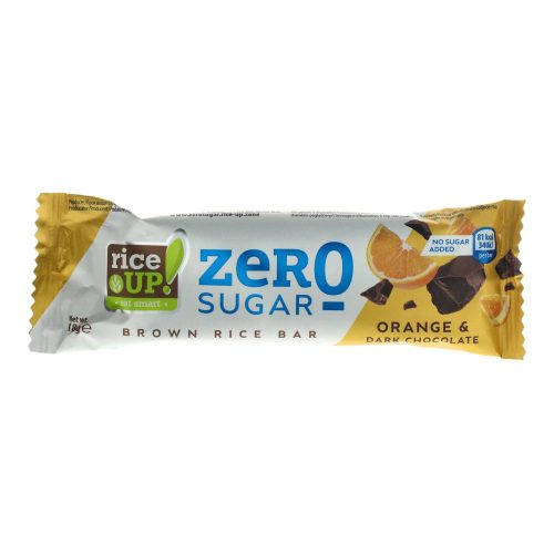 Rice UP Zero Sugar barnarizs-szelet, narancs-étcsoki, 18 g
